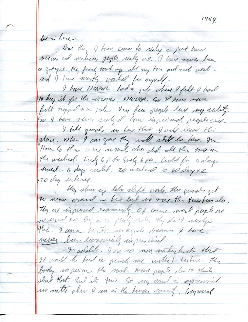 Dr John WorldPeace 2008 Prison Journal